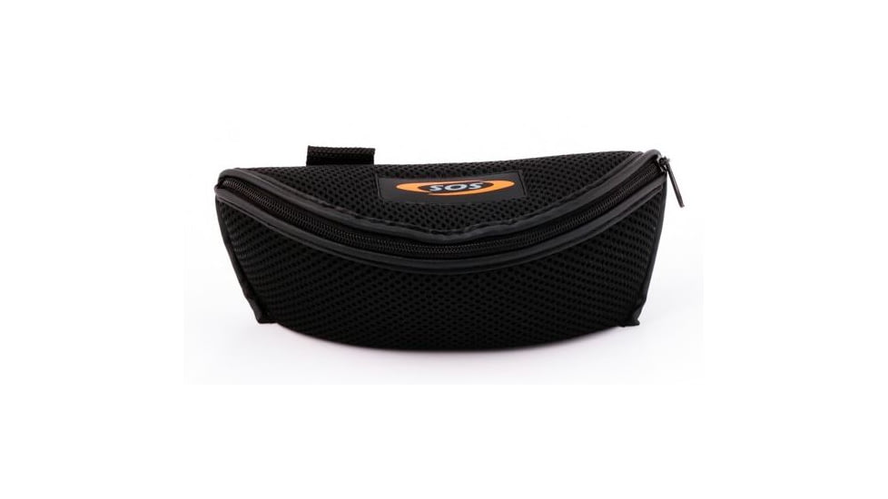 Survival Optics Sunglasses Wraps/Viper Sunglasses, Metallic Gray/Black Nose and Tip Pads Frame, SOS Logo, Pc Decenter Smoke-fm Lens 3231