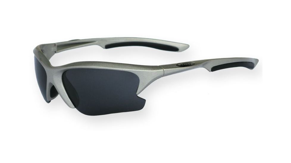 Survival Optics Sunglasses X Change/Unleashed Sunglasses, Silver/Gray Frame, Pouch/SOS Logo, Pc Orange Xlt, Smoke, Yellow Lens 1015