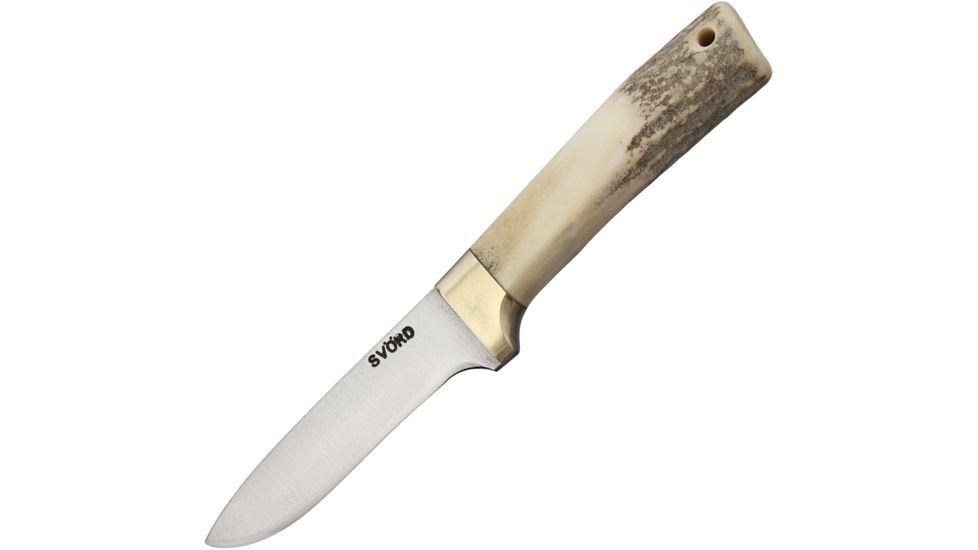 Svord Bird and Trout Stag Fixed Blade Knife, 3.5in, Brushed, Stag Bone Handle SVBTS