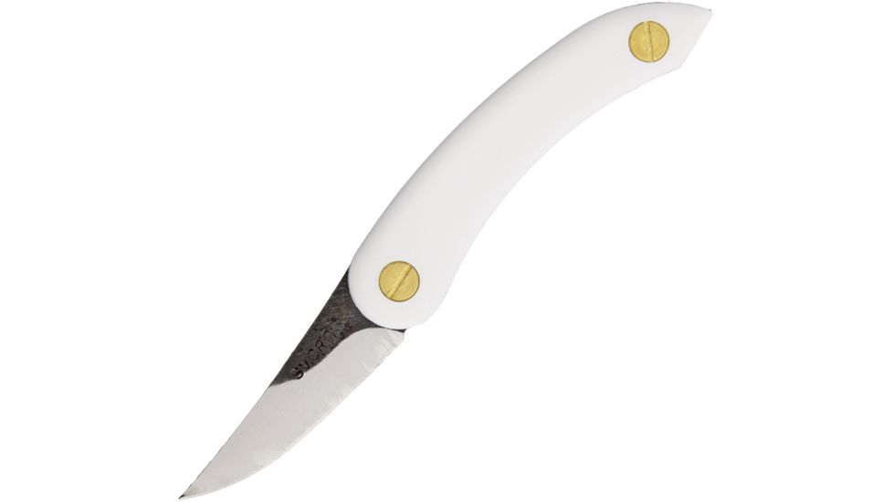 Svord Chip Thwitel Whittler White Fixed Blade Knife, 2.5in, Satin, White Polypropylene Handle SVCHWW