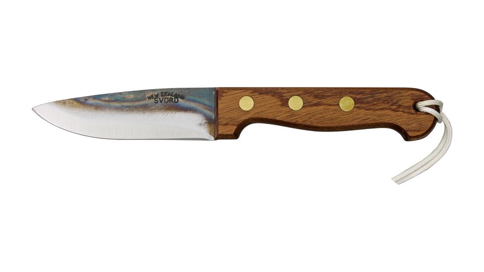 Svord Drop Point Hunter Fixed Knife, 9 3/4in, drop point blade, Brown hardwood handle SVDP