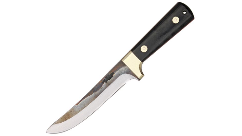Svord MCR Hunter Fixed Blade Knife, 6.125in, Black, Linen Micarta Handle SV870MCR
