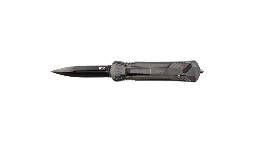 SW Knives MPOTF10G M&amp;P Out The Front 3.50 Drop Point Plain Black Oxide High Car