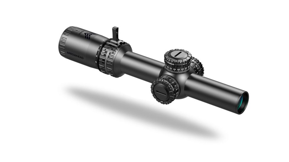 Swampfox Arrowhead LPVO Rifle Scope, 1-6x24mm, 30mm Tube, Second Focal Plane, MOA Reticle, Black, ARH16241-M