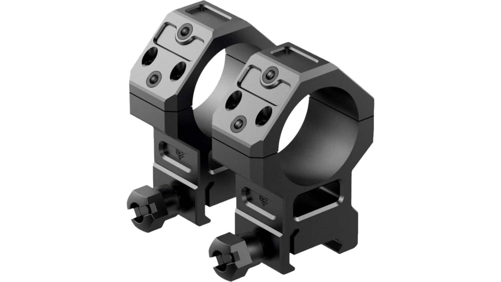 Swampfox H.E. Rifle Scope Rings, 34mm Tube, 1.93in Centerline Height, /w Integral 45-degree Offset Reflex Side Mount, Black, MRH34-H