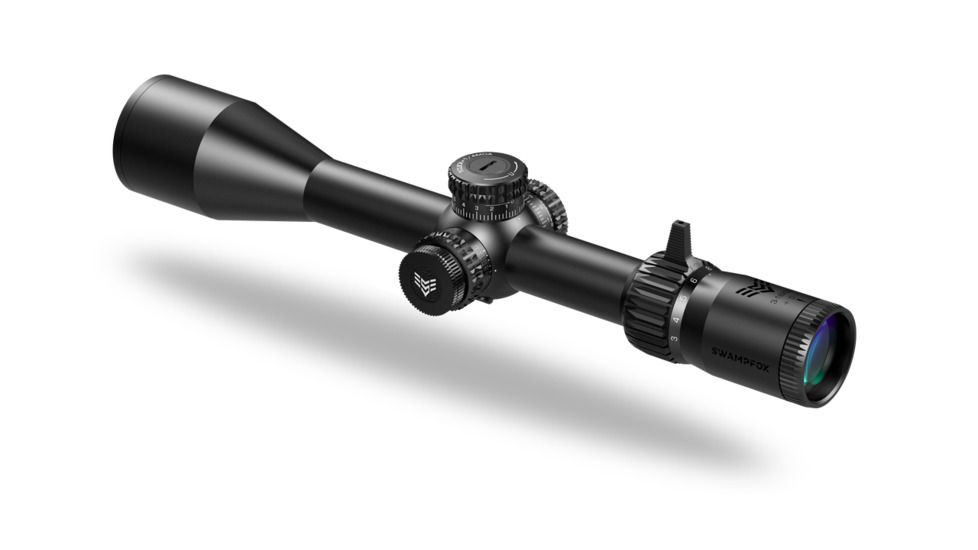 Swampfox Kentucky Long Tactical Rifle Scope, 3-18x50mm, 30mm Tube, First Focal Plane, Illuminated Sharpshooter MOA Reticle, Black KTK31850-4M