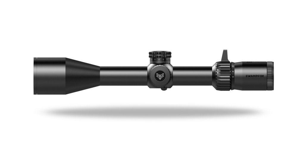 Swampfox Kentucky Long Tactical Rifle Scope, 3-18x50mm, 30mm Tube, First Focal Plane, Illuminated Sharpshooter MOA Reticle, Black KTK31850-4M