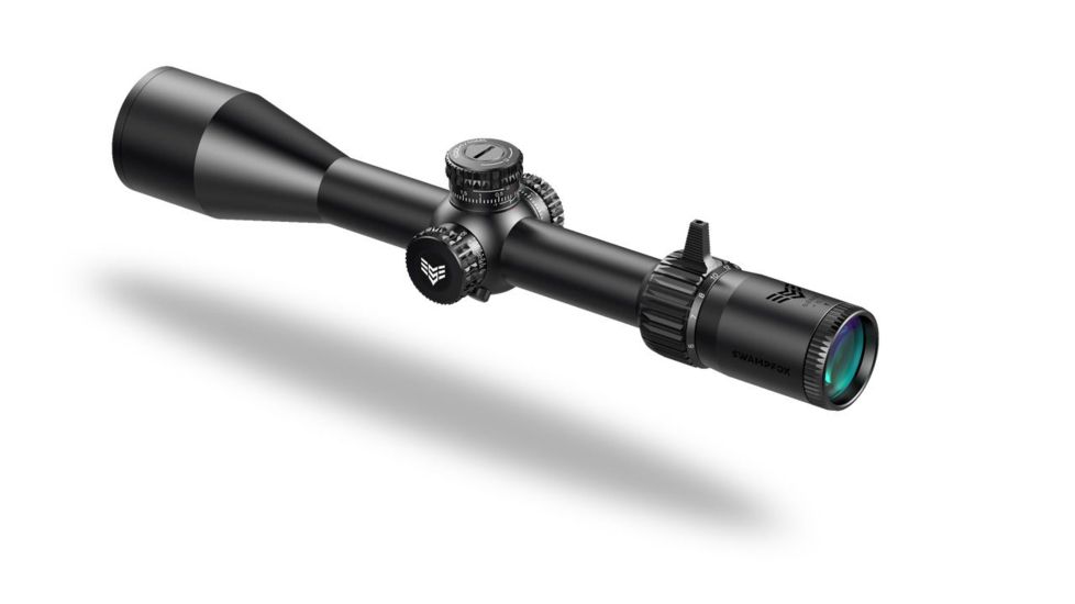 Swampfox Patriot Rifle Scope, 6-24x50mm, 30mm Tube, First Focal Plane, Sharpshooter Grid MIL Reticle, Black, 6-24X50 L