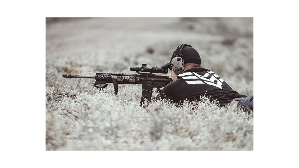 Swampfox Tomahawk LVPO Rifle Scope, 1-8x24mm, 30mm Tube, Second Focal Plane, Illuminated Guerrilla Dot BDC Reticle, Black, ATK18241-B