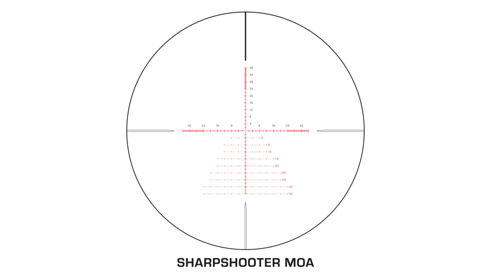 Swampfox Warhawk Tactical 5-25x56mm Rifle Scope, 34mm Tube, First Focal Plane, Sharpshooter MOA, Black, TWK52556-3M