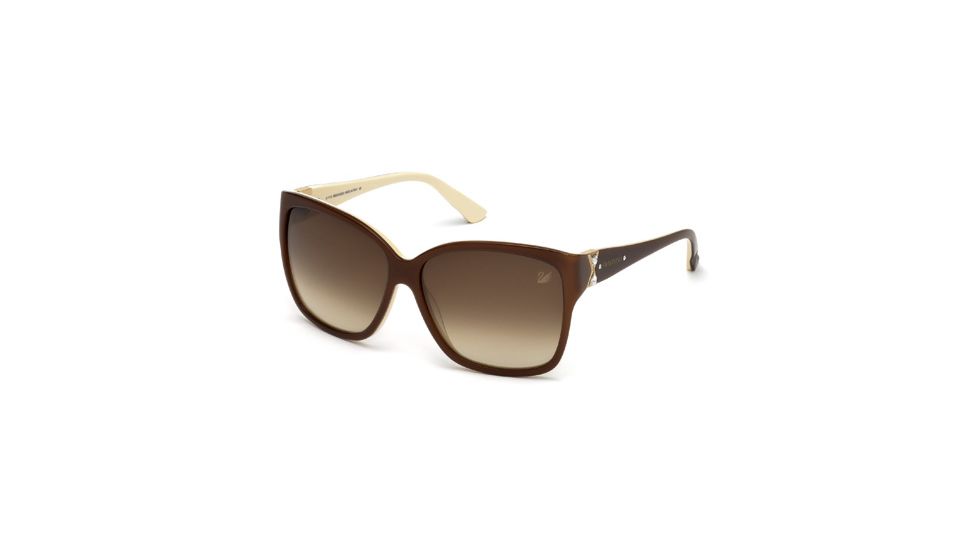 Swarovski SK0057 Sunglasses - Dark Brown Frame Color, Gradient Brown Lens Color