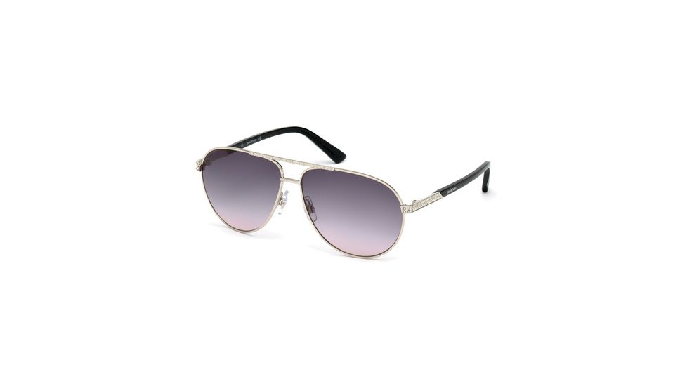 Swarovski SK0078 Sunglasses - Shiny Palladium Frame Color