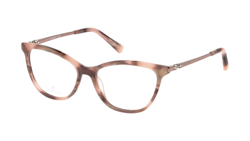 Swarovski SK5249-H Progressive Prescription Eyeglasses - Shiny Pink Frame, Shiny Pink Lenses, 53 mm Lens Diameter SK5249-H53072