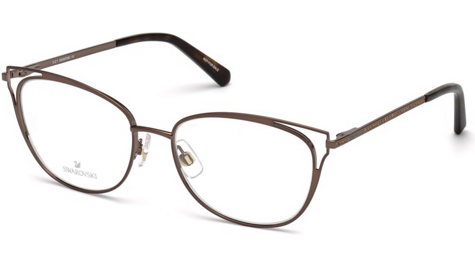 Swarovski SK5260 Eyeglass Frames - Matte Dark Brown Frame Color, Matte Dark Brown Lens Color