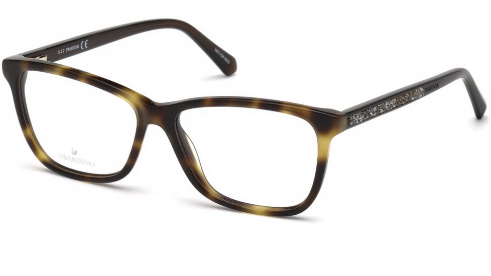 Swarovski SK5265 Eyeglass Frames - Dark Havana Frame Color