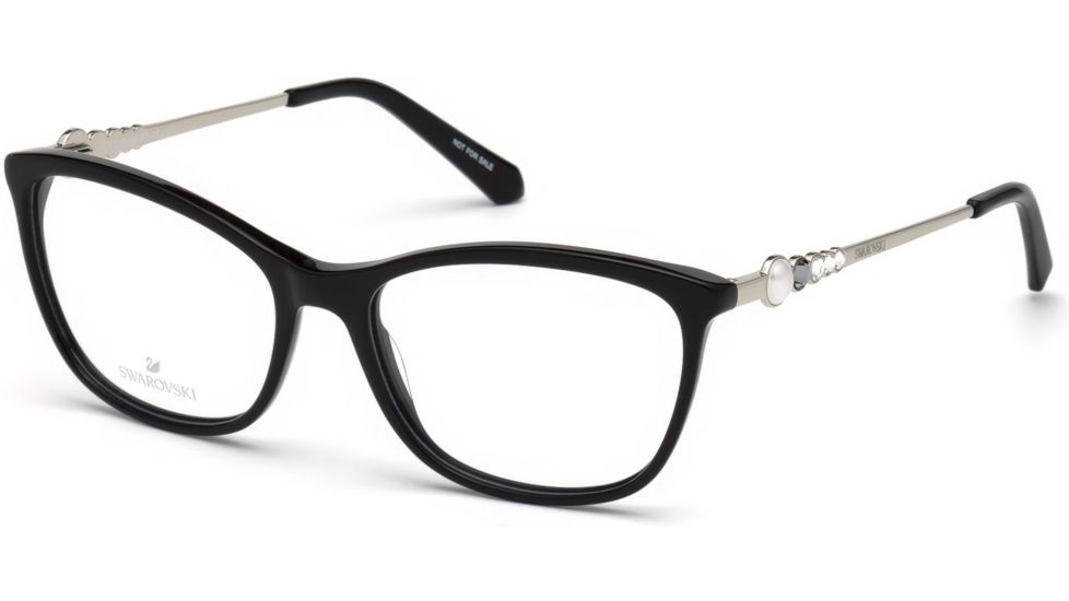 Swarovski SK5276 Eyeglass Frames - Shiny Black Frame Color