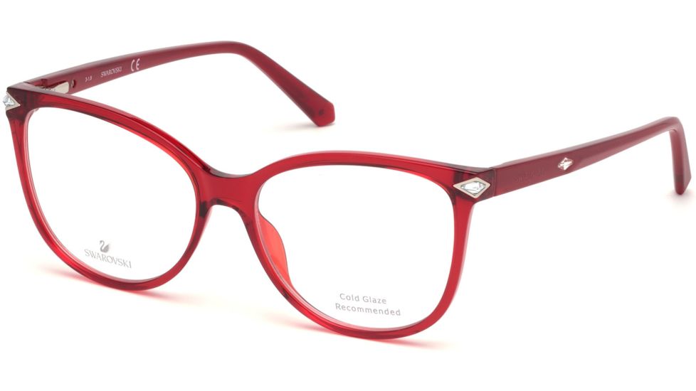 Swarovski SK5283 Eyeglass Frames - Shiny Bordeaux Frame Color, Shiny Bordeaux Lens Color