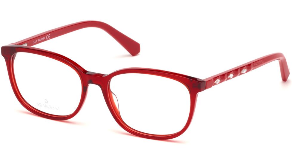 Swarovski SK5300-F Prescription Eyeglasses - Shiny Red Frame, Shiny Red Lenses, 54 mm Lens Diameter SK5300-F54066