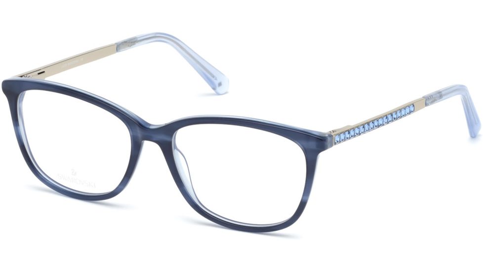 Swarovski SK5308-F Progressive Prescription Eyeglasses - Blue Frame, 53 mm Lens Diameter SK5308-F53092