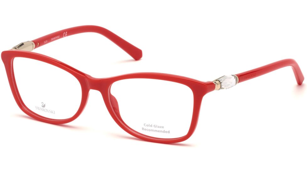 Swarovski SK5336 Eyeglass Frames - Shiny Red Frame Color