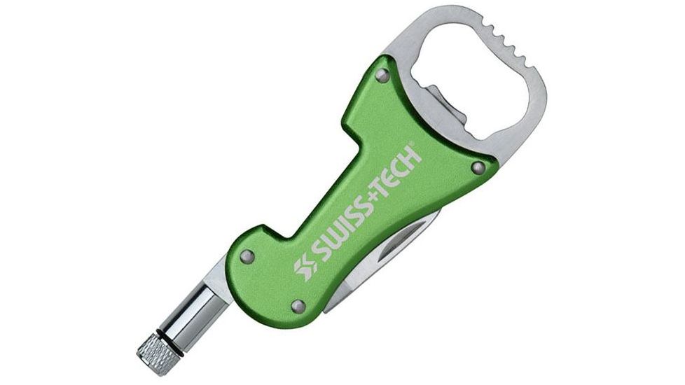 SwissTech Bottle Opener Multi-Tool, Green/Stainless Steel MFTCSGR-OP-NA