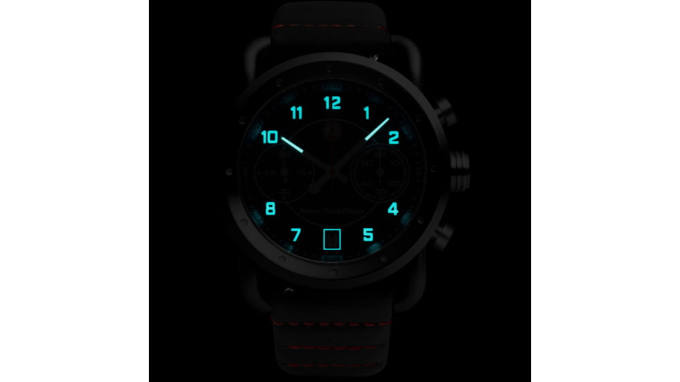 Szanto Icon Roland Sands Chrono Watches, Black Dial, Black Strap, Black, One Size, IC RS 2252