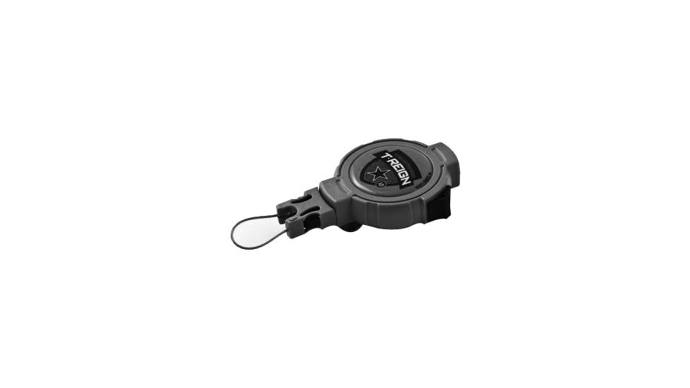 T-Reign Retractable Gear Tether Outdoor Series, Xtra Duty 14oz w/ 36in Kevlar Cord, Clip, Black, Large 0TRG-442