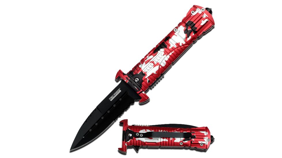 TAC Force Black Half-Serrated 5in Blade TF 789RD