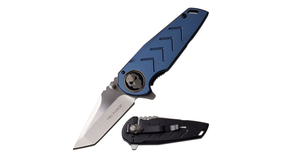 TAC Force TF-974BL 3CR13 Steel Blade Aluminium Handle Folding Knife TF-974BL