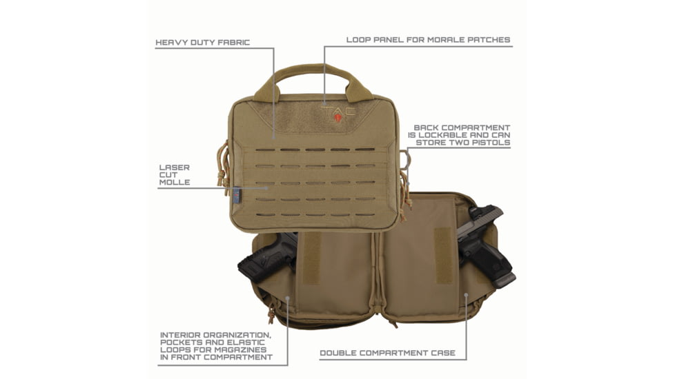 Tac-Six Crew Tactical Pistol Case, Coyote, 10816