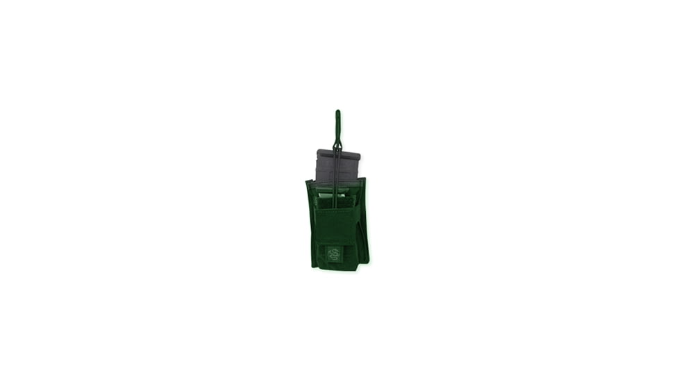 Tacprogear Single Rifle Mag Pouch w/ Universal Pistol Mag Pocket, Olive Drab Green, Olive Drab Green P-RPM1-OD