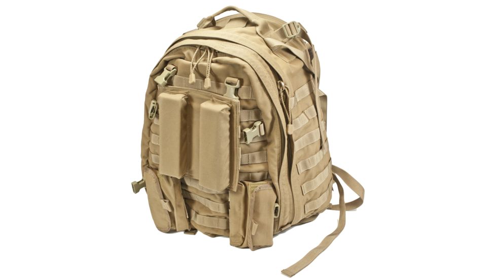 Tactical Assault Gear Sniper Pack w/ Sternum Strap &amp; 2 Ammo Pouches, Coyote Tan 811898