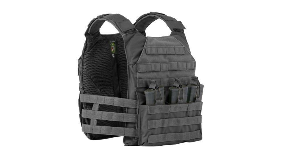 Vanguard Plate Carrier Set w/ Skeletal Cummerbund, Black, XL