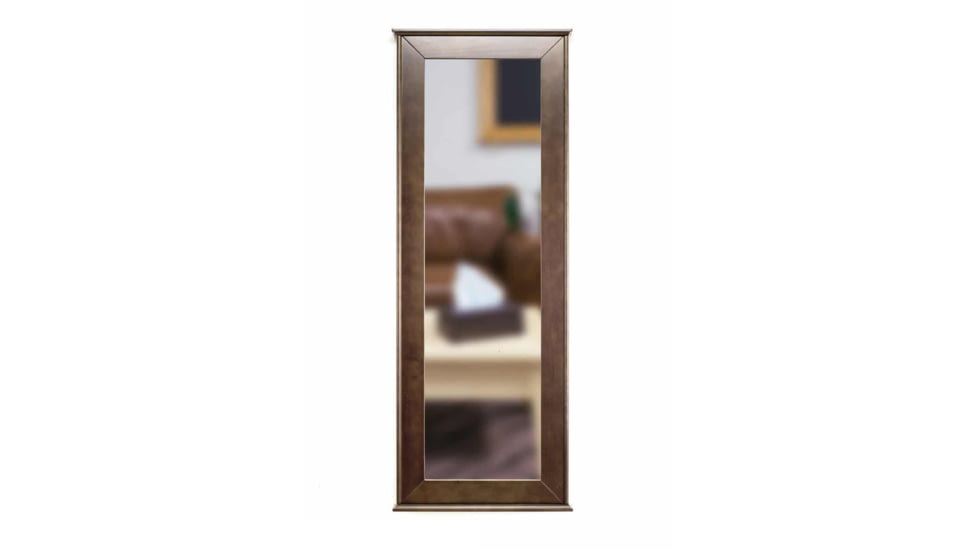Tactical Walls 1450 Sliding Mirror Bundle, Inserts And Safe Mirror Cover, 2 Large and 1 Small Attachment Magnets, Dutch Walnut, BM50SLDWSAFEM2N52