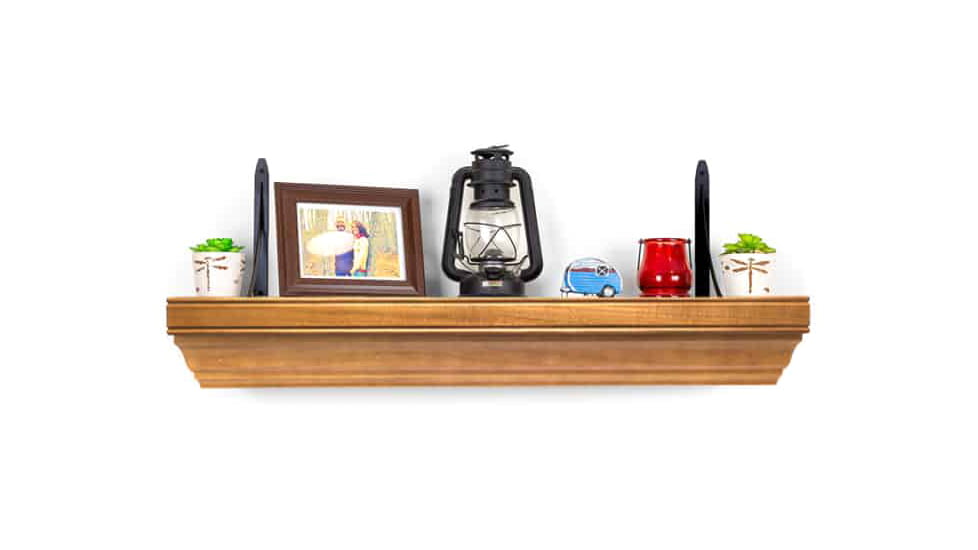 Tactical Walls 825 Top Locking Shelf w/ Standard Trim, Standard Foam, Early American, 0825TLEAPLN52