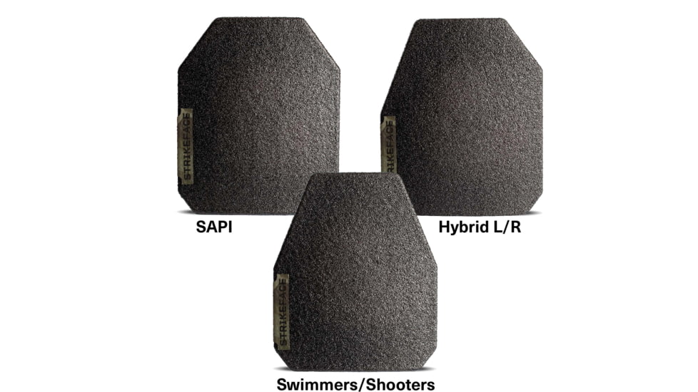 Tacticon Armament AR500 Level 3 Body Armor Plates, 8x10 in, SAPI Cut, Black, STL500-8x10-SAPI
