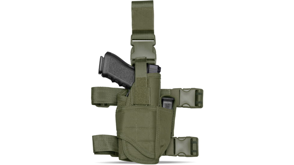 Tacticon Armament Universal Drop Leg Holster, Left Handed, Green, DLGHODLH