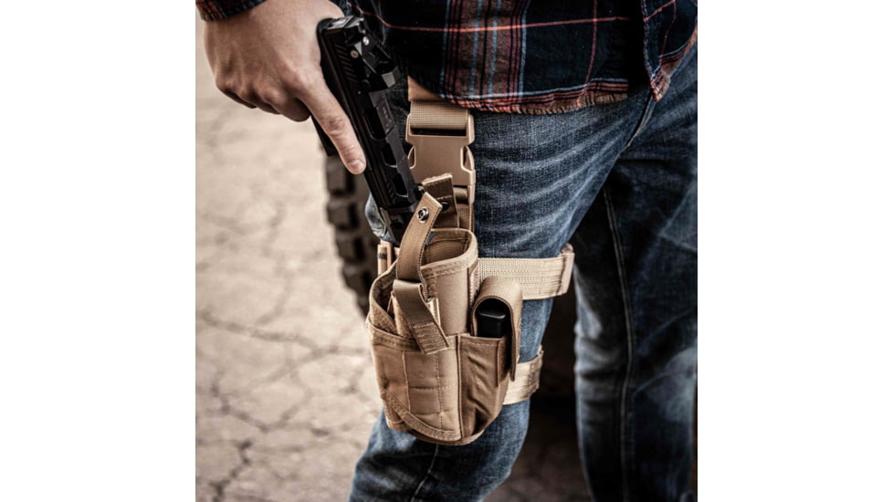 Tacticon Armament Universal Drop Leg Holster, Left Handed, Tan, DLGHTNLH