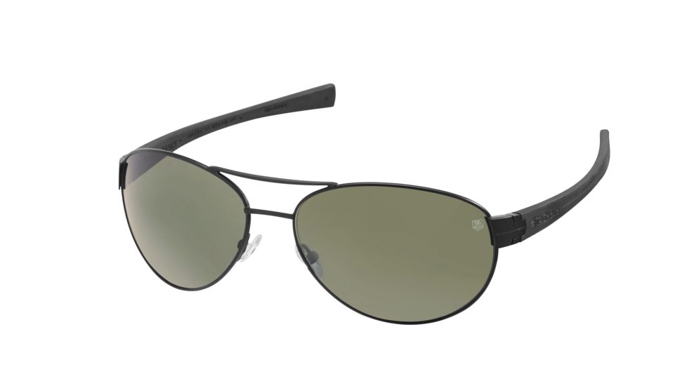 Tag Heuer 0253 Progressive Prescription Sunglasses, Black Frame - Black Temples Frame, Outdoor Green Lens-0253-301PR