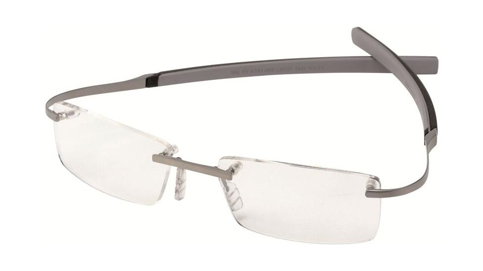 Tag Heuer 0341 Bifocal Prescription Eyeglasses, Sand Frame - Black/Light Grey Temples Frame, Clear Lens-0341-001BI