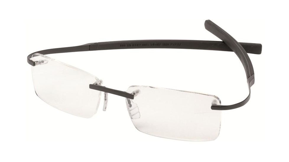 Tag Heuer 0342 Bifocal Prescription Eyeglasses, Matte Black Frame - Black Temples Frame, Clear Lens-0342-005BI