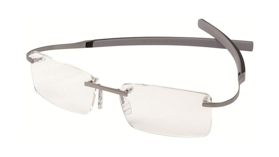 Tag Heuer 0342 Bifocal Prescription Eyeglasses, Sand Frame - Black/Light Grey Temples Frame, Clear Lens-0342-001BI