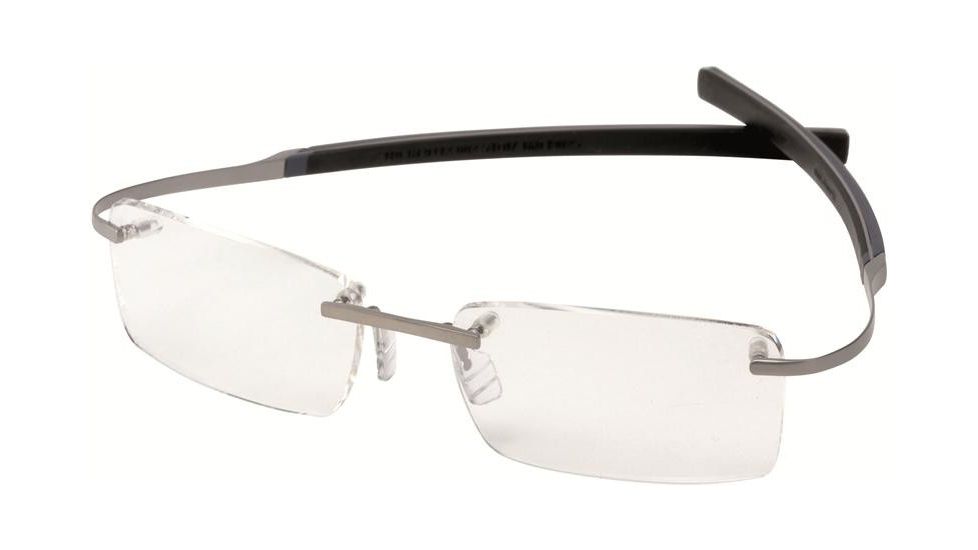 Tag Heuer 0342 Bifocal Prescription Eyeglasses, Sand Frame - Blue Grey/Black Temples Frame, Clear Lens-0342-003BI