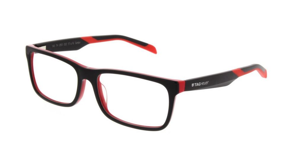 Tag Heuer B. Urban 0551 Bifocal Prescription Eyeglasses, Black/Red Frame, 0551-002BI