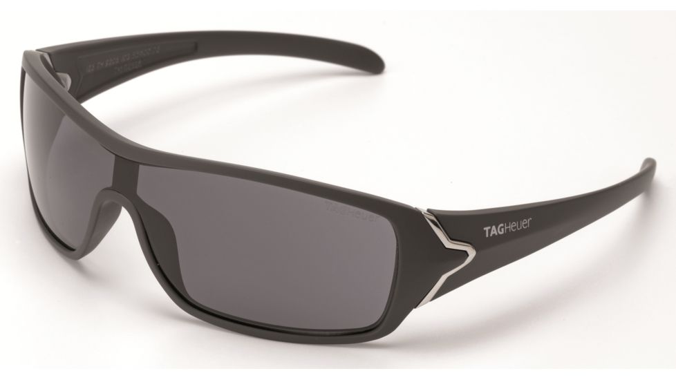 Tag Heuer Racer Sunglasses, Sand Polished Frame/Black Temples, Grey Outdoor Lens 9206-101