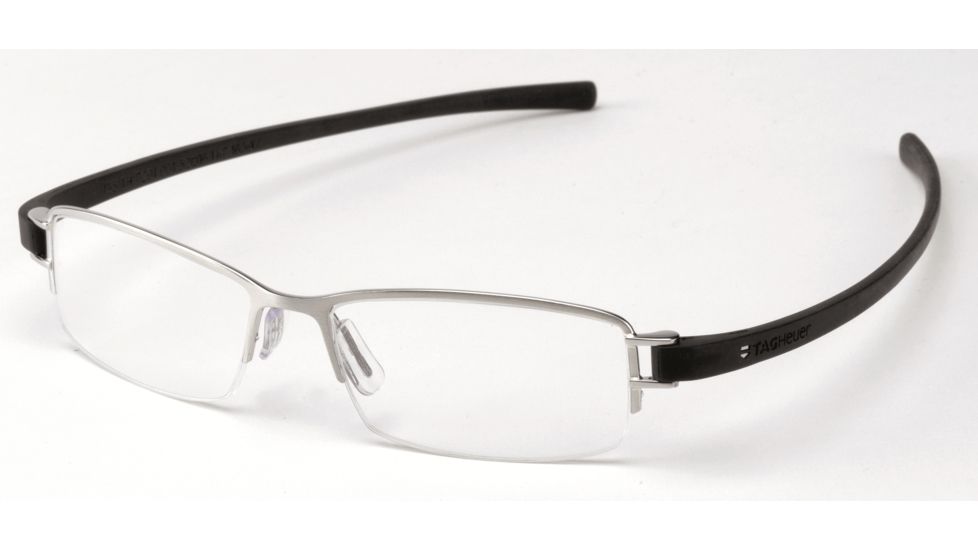 Tag Heuer Track Eyeglasses, Pure Frame/Black Temples, Clear Lens 7201-001