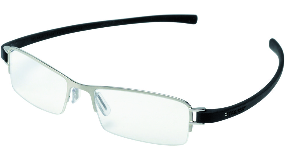 Tag Heuer Track Eyeglasses, Pure Frame/Black Temples, Clear Lens 7203-001