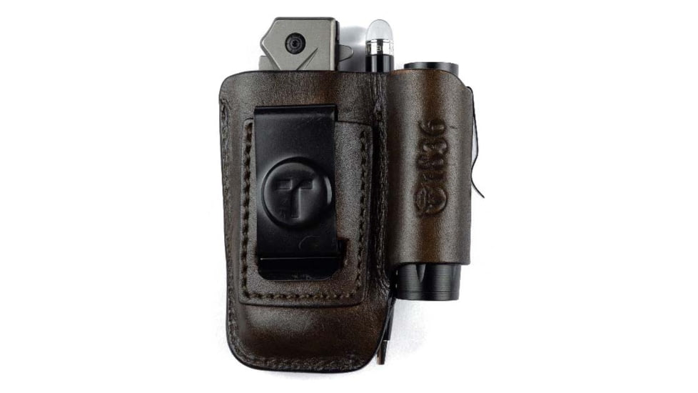 Tagua Gunleather Leather Belt Multi-Tool, Dark Brown, One Size, TX-MULTITOOL-002