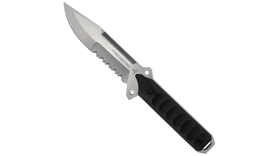 Takumitak Escort Fixed Blade Knife, 5.5in, D2, Drop Point, G10 Handle, Silver, TKF213SL
