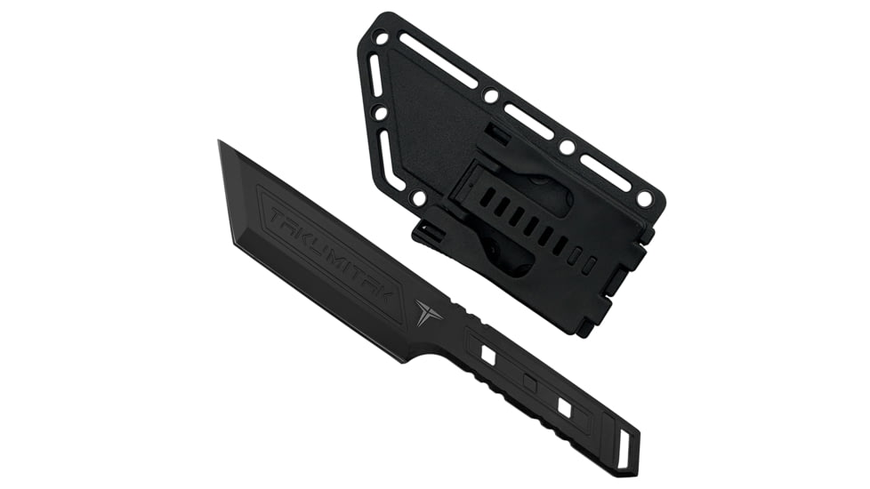 Takumitak Hard End Fixed Blade Knife, 4.75 in Blade , 3cr13, Black, TKF315